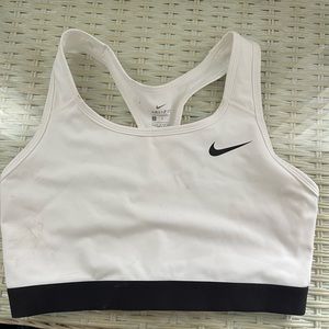 White Nike sports bra